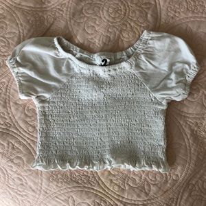 Cotton On Kids White Ruched Crop Top